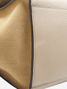 Celine Neutral Trapeze leather and suede 2way bag