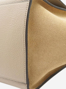 Celine Neutral Trapeze leather and suede 2way bag