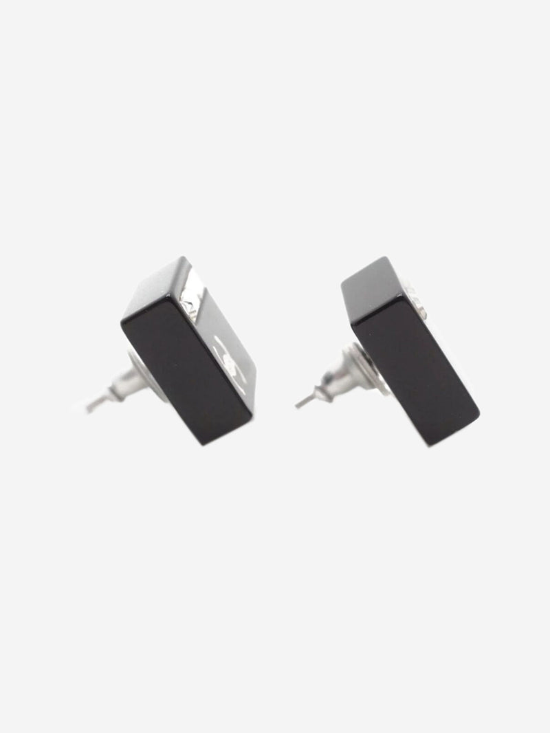 Black CC square stud earrings Earrings Chanel 