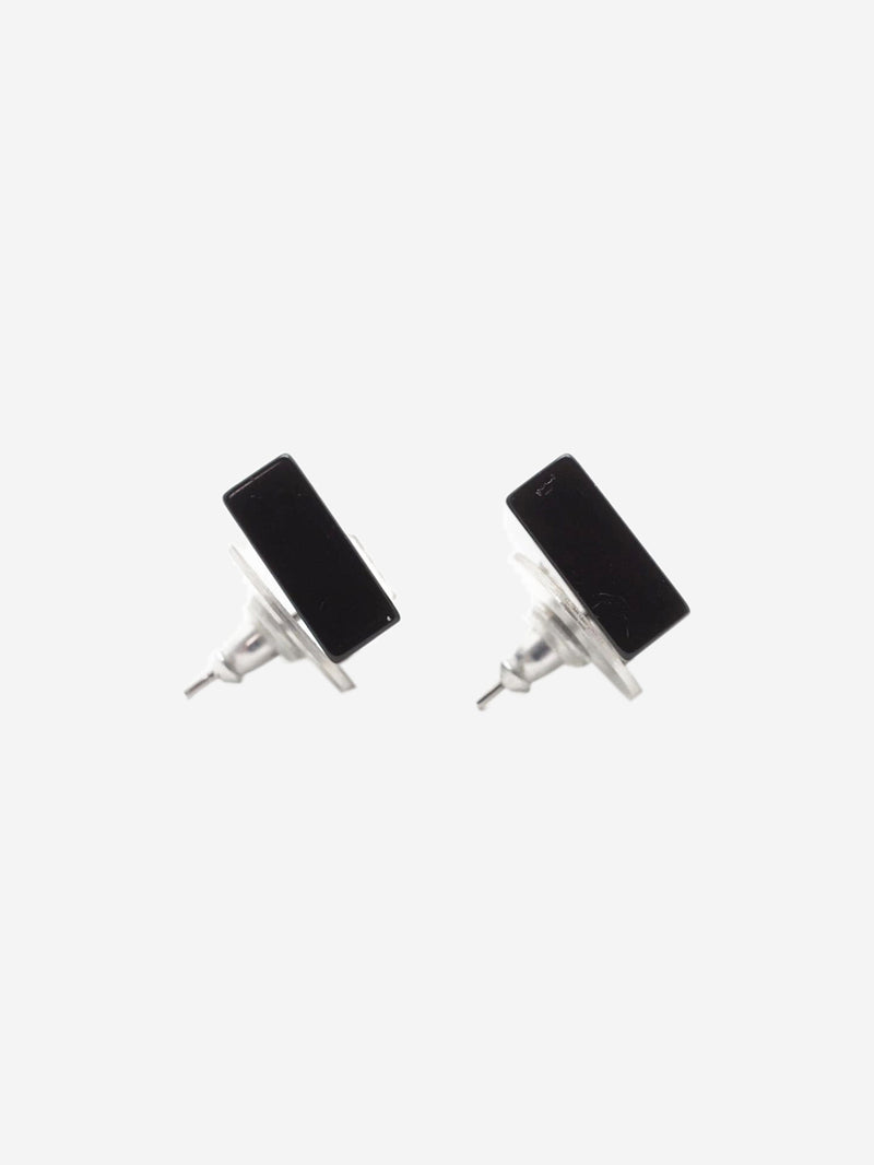 Black CC square stud earrings Earrings Chanel 