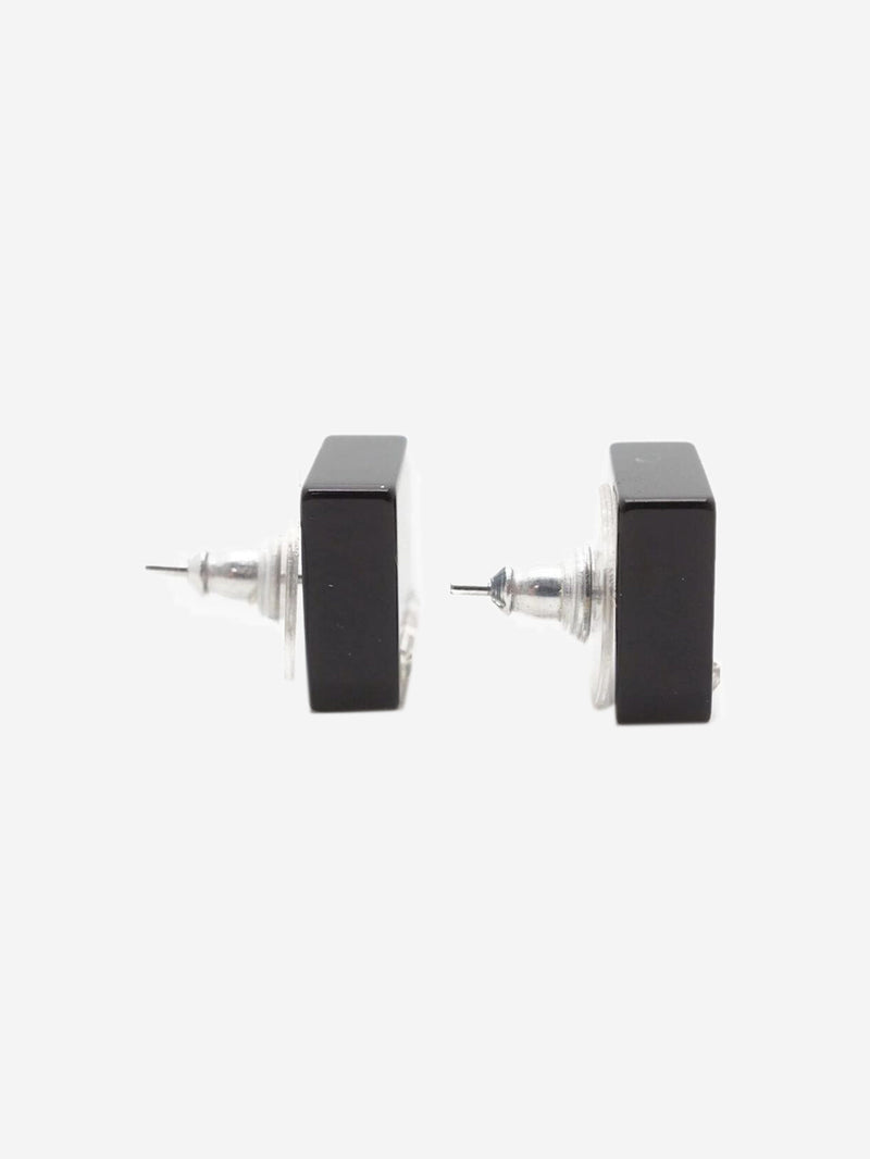 Black CC square stud earrings Earrings Chanel 