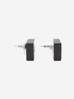 Black CC square stud earrings Earrings Chanel 