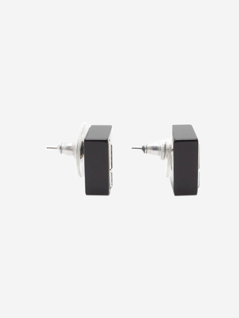 Black CC square stud earrings Earrings Chanel 
