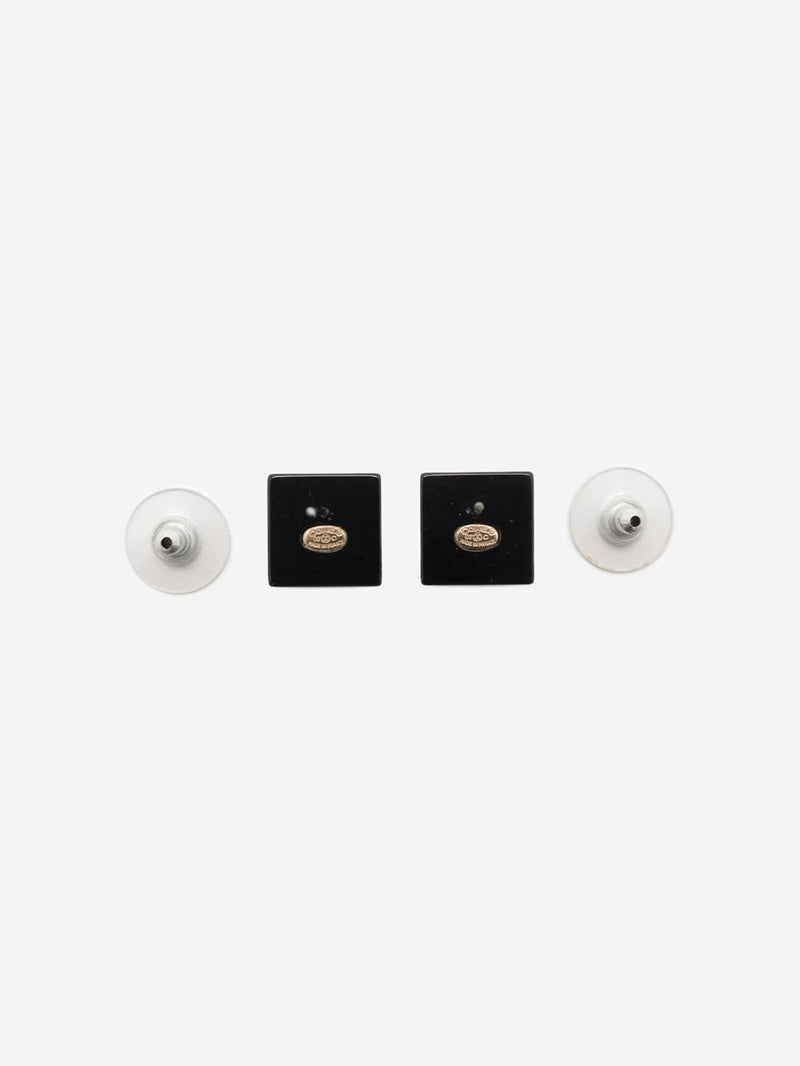 Black CC square stud earrings Earrings Chanel 