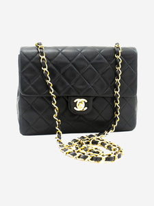 Chanel CHANEL Mini Square Small Chain Shoulder Bag Crossbody Black Quilt L03