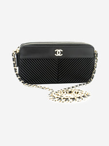 Chanel Black 2019 V-Stich Wallet On Chain