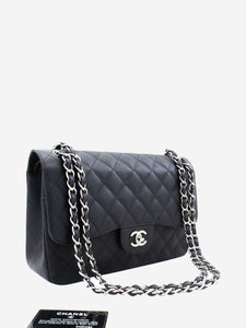 Chanel Black 2013 large caviar Classic Double Flap bag