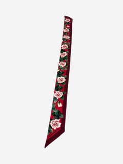 Red silk rose neck tie Scarves Dolce & Gabbana 