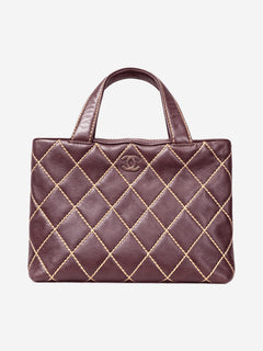 Burgundy vintage 2000 wild-stitch lambskin bag Shoulder bags Chanel 