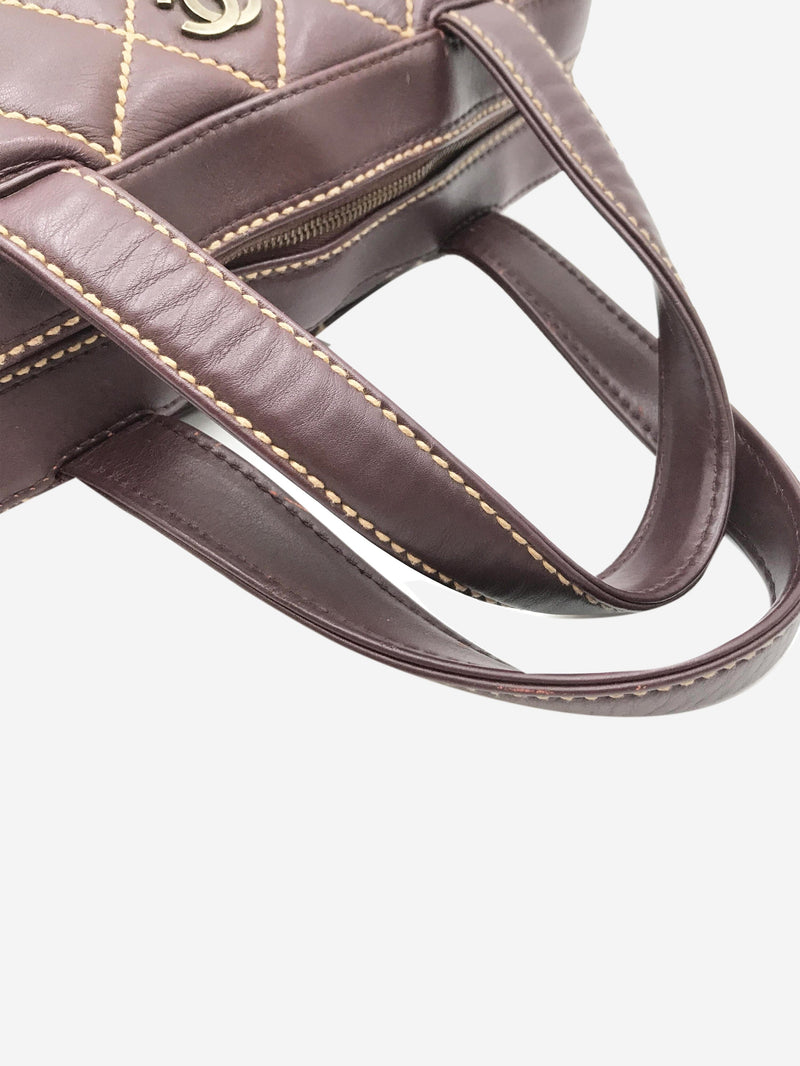 Burgundy vintage 2000 wild-stitch lambskin bag Shoulder bags Chanel 