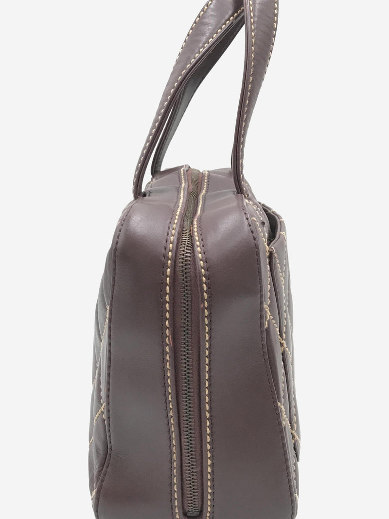 Burgundy vintage 2000 wild-stitch lambskin bag Shoulder bags Chanel 