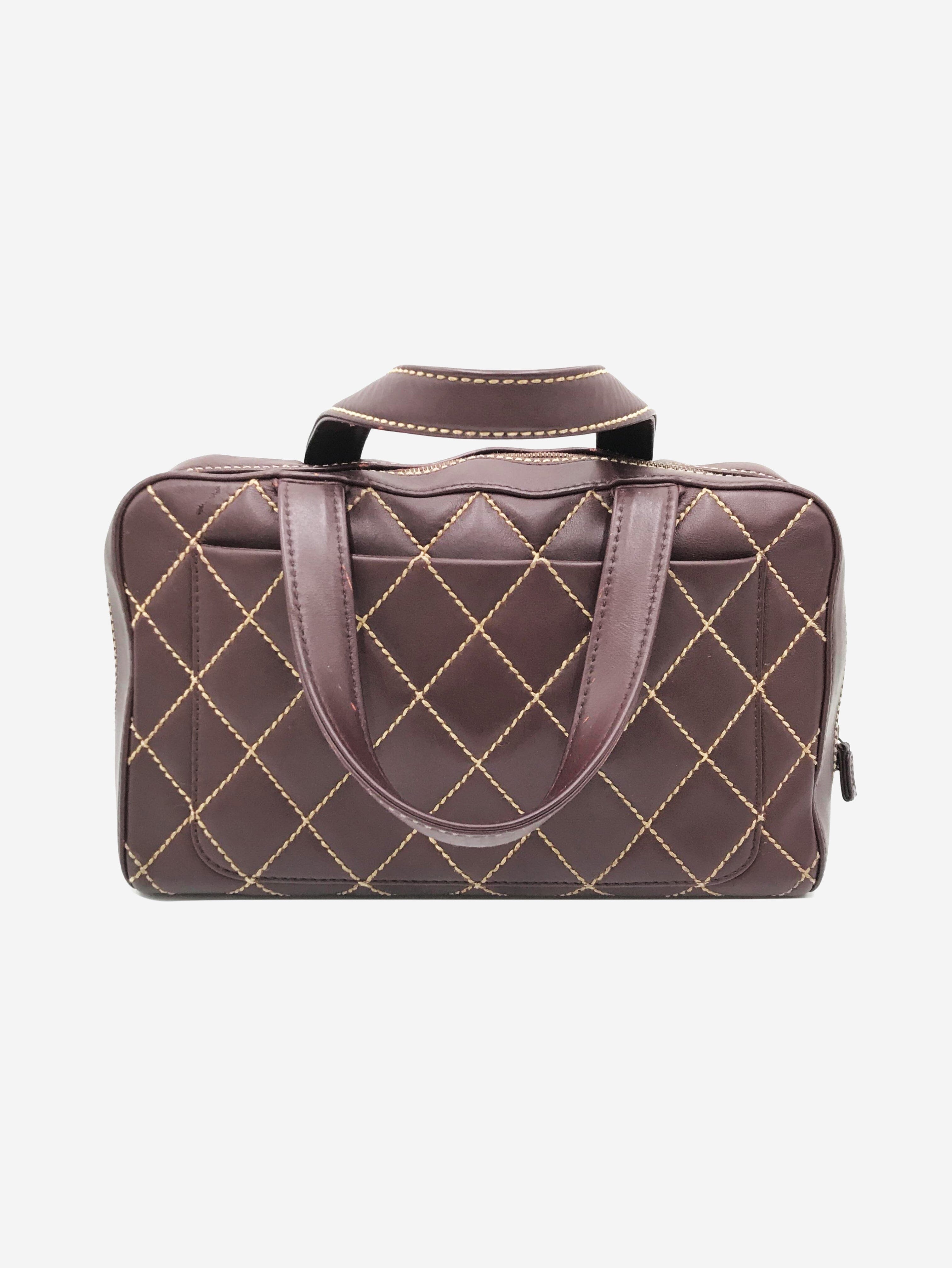 Burgundy vintage 2000 wild-stitch lambskin bag Shoulder bags Chanel 