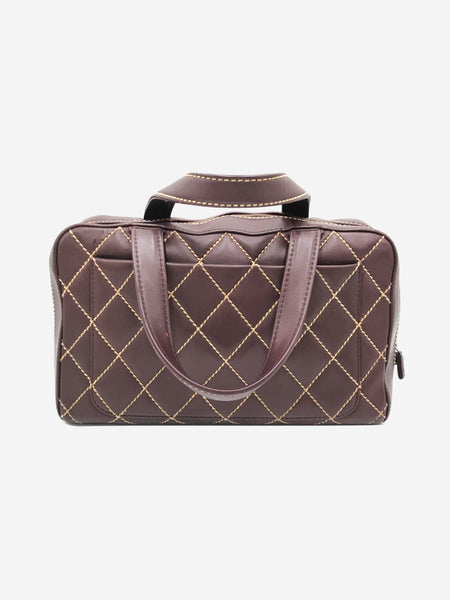 Burgundy vintage 2000 wild-stitch lambskin bag alternate image