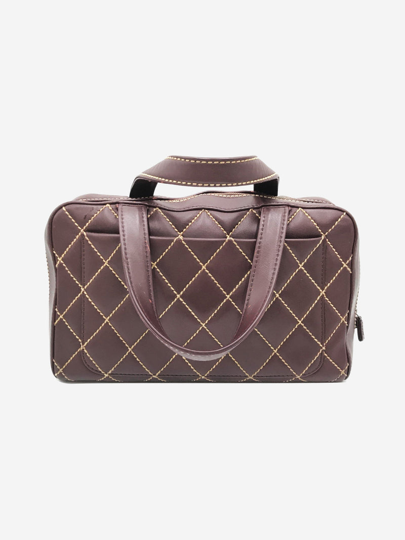 Burgundy vintage 2000 wild-stitch lambskin bag Shoulder bags Chanel 
