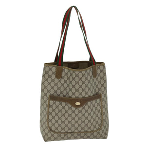 Gucci Brown GG Supreme Web Sherry Line tote bag