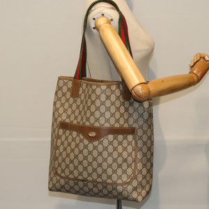 Gucci Brown GG Supreme Web Sherry Line tote bag