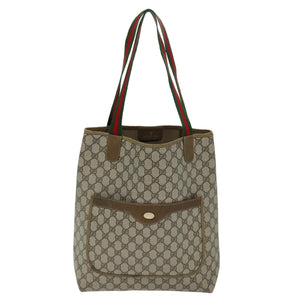 Gucci Brown GG Supreme Web Sherry Line tote bag