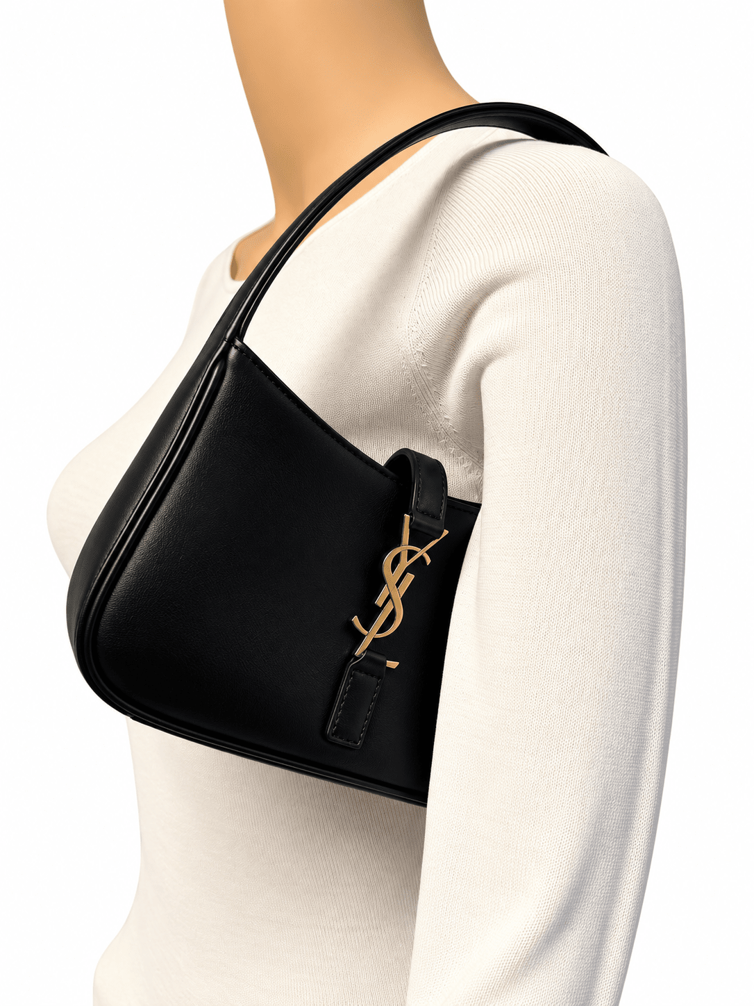 Black leather Le 5 à 7 Mini hobo bag Shoulder bags Saint Laurent 