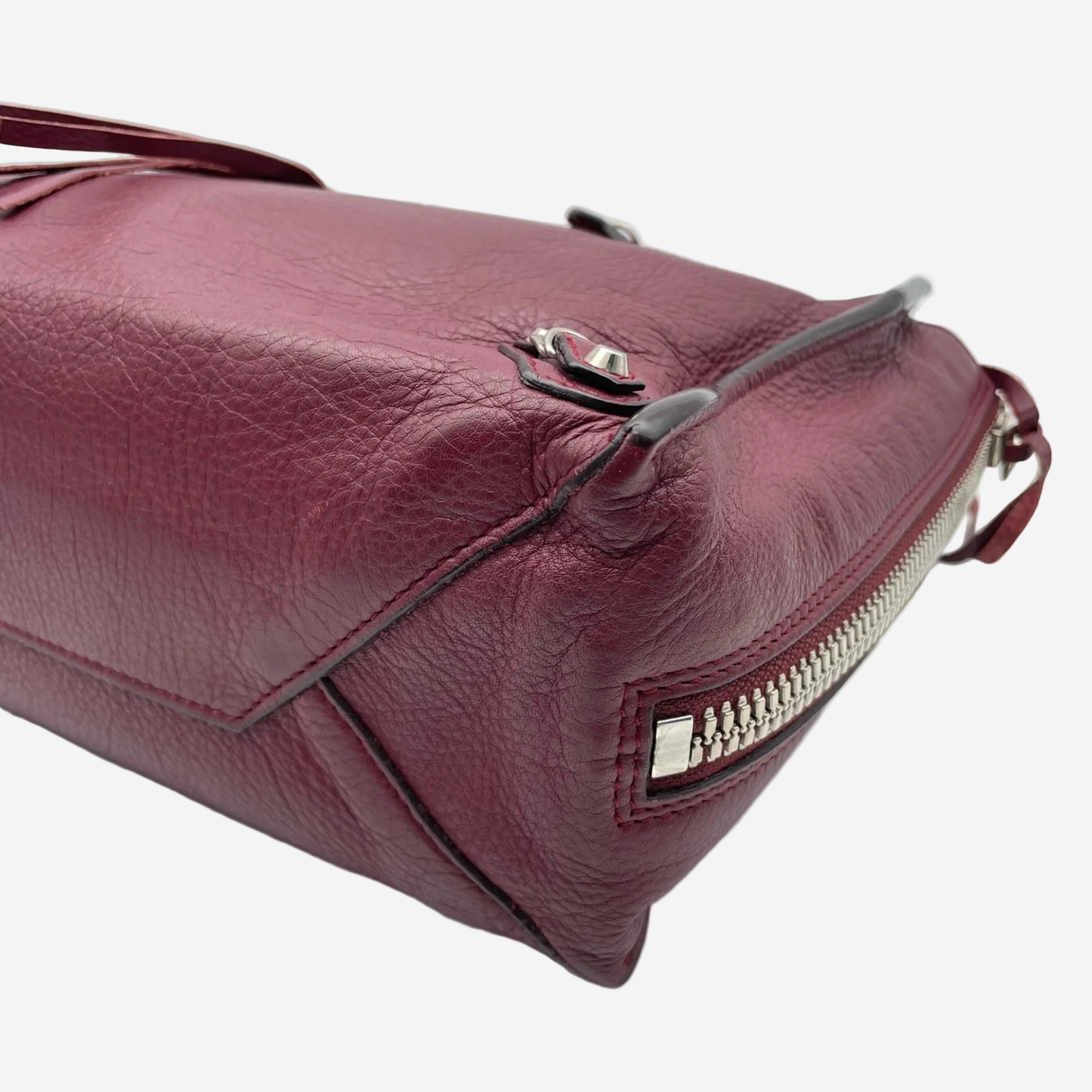 Burgundy Papier leather 2way bag Shoulder bags Balenciaga 
