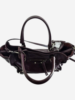 Burgundy Papier Zip Around mini tote Tote Bags Balenciaga 