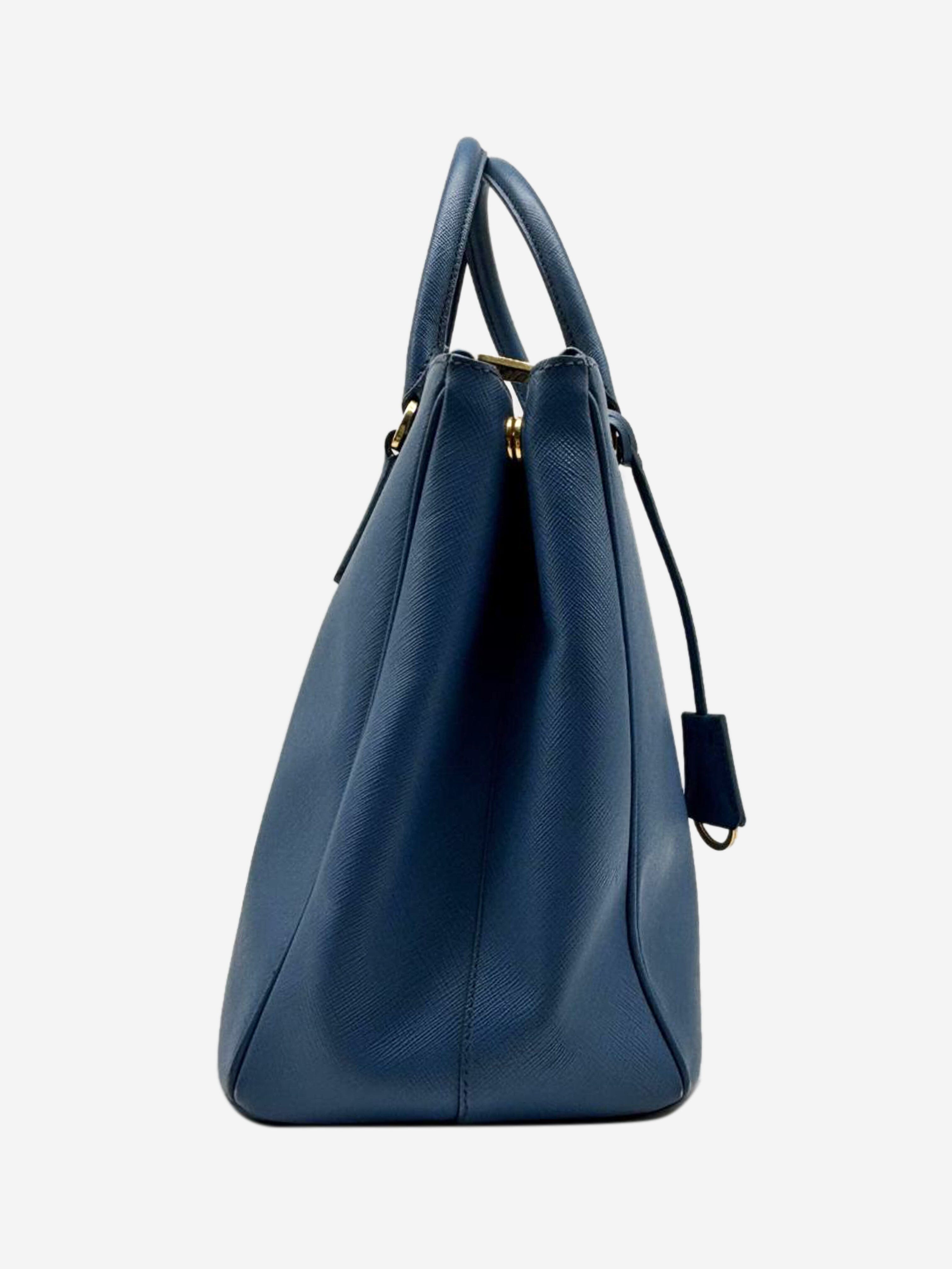 Blue Saffiano leather Galleria 2way bag Shoulder bags Prada 