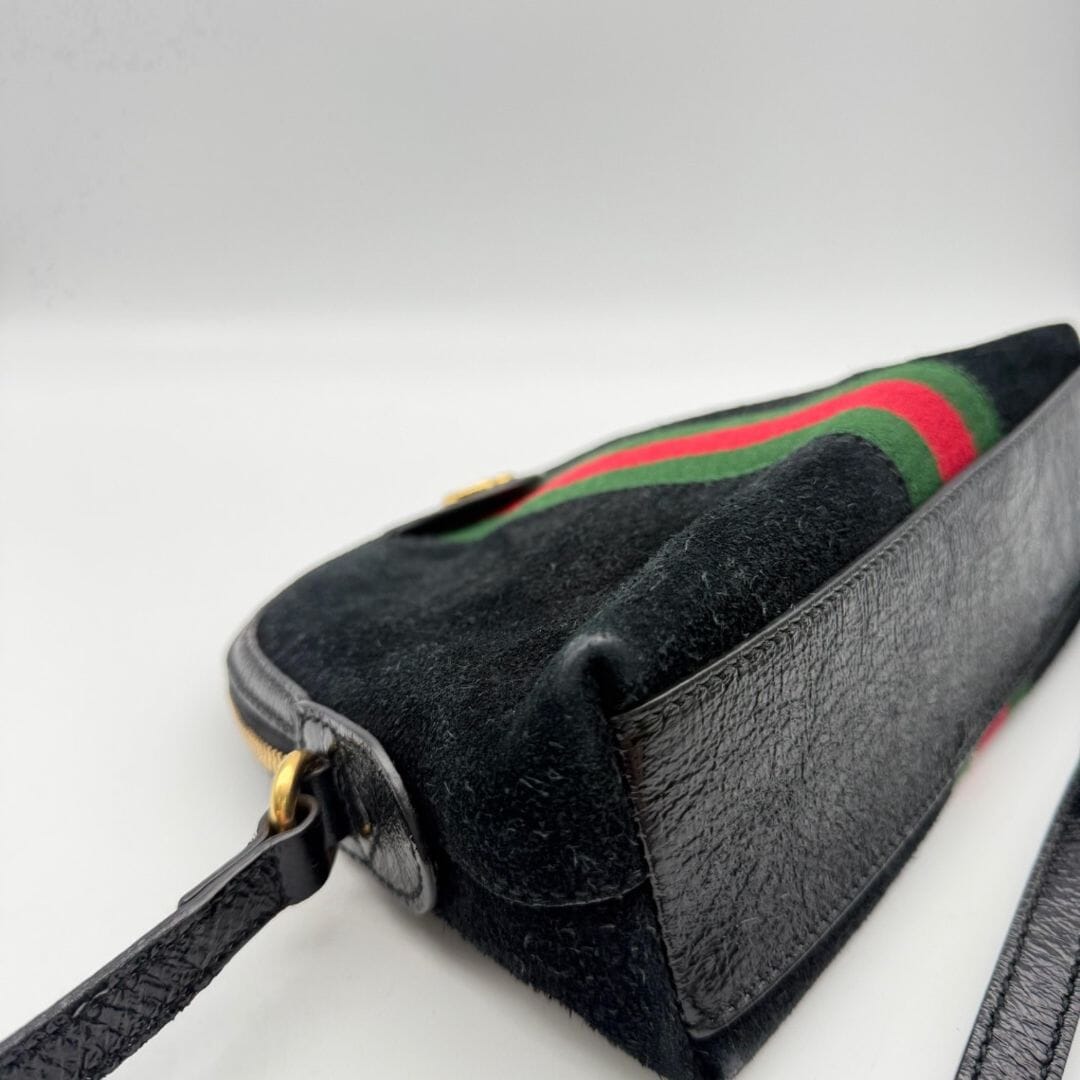 Black suede Ophidia shoulder bag Shoulder bags Gucci 