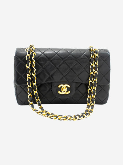 Black vintage 1989-91 small Classic Double Flap bag Shoulder Bag Chanel 