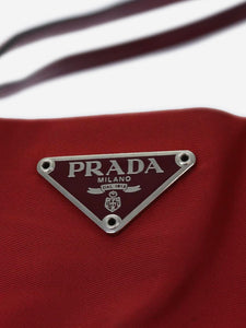 Prada Red nylon top handle bag