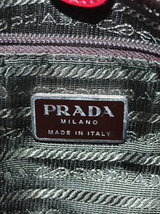 Prada Red nylon top handle bag