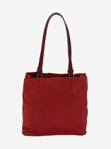 Prada Red nylon top handle bag