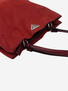 Prada Red nylon top handle bag