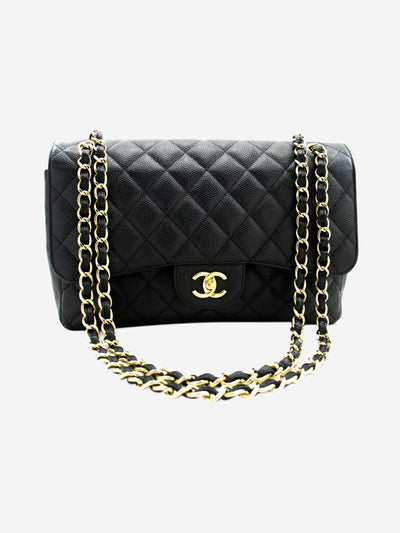 Black 2012 jumbo caviar Classic double flap bag Shoulder bags Chanel 