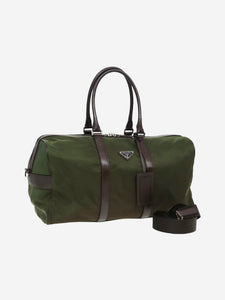 Prada Green nylon Boston bag