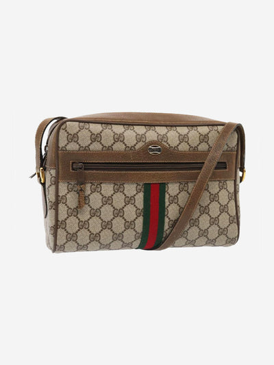 Brown GG Supreme Web Sherry Line Shoulder Bag Shoulder bags Gucci 