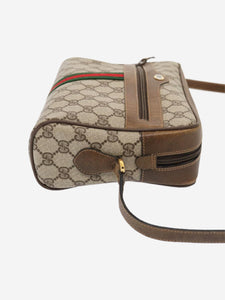 Gucci Brown GG Supreme Web Sherry Line Shoulder Bag