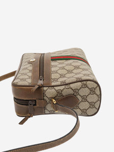 Gucci Brown GG Supreme Web Sherry Line Shoulder Bag