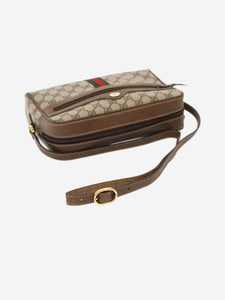 Gucci Brown GG Supreme Web Sherry Line Shoulder Bag