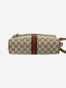 Gucci Brown GG Supreme Web Sherry Line Shoulder Bag