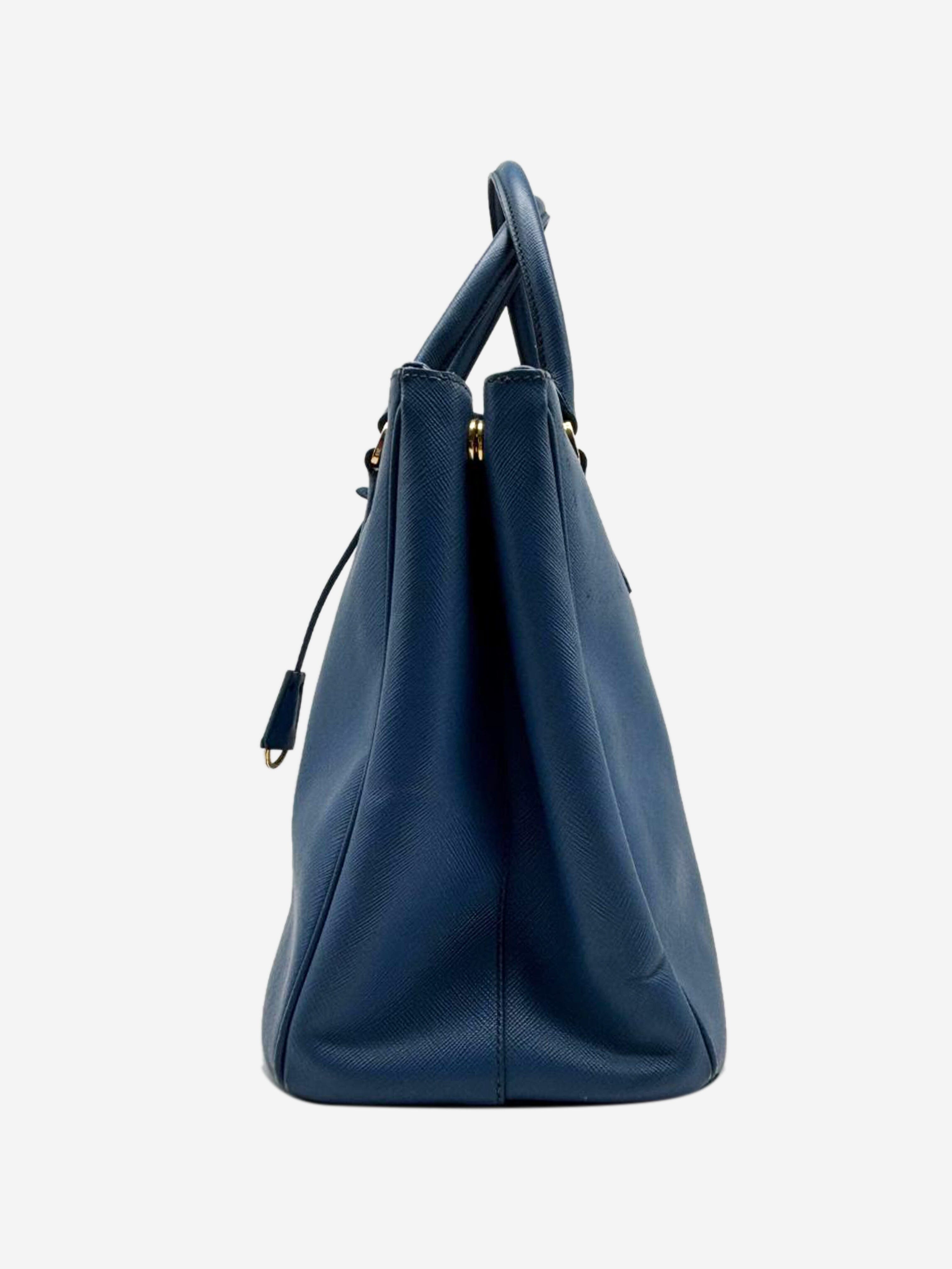 Blue Saffiano leather Galleria 2way bag Shoulder bags Prada 