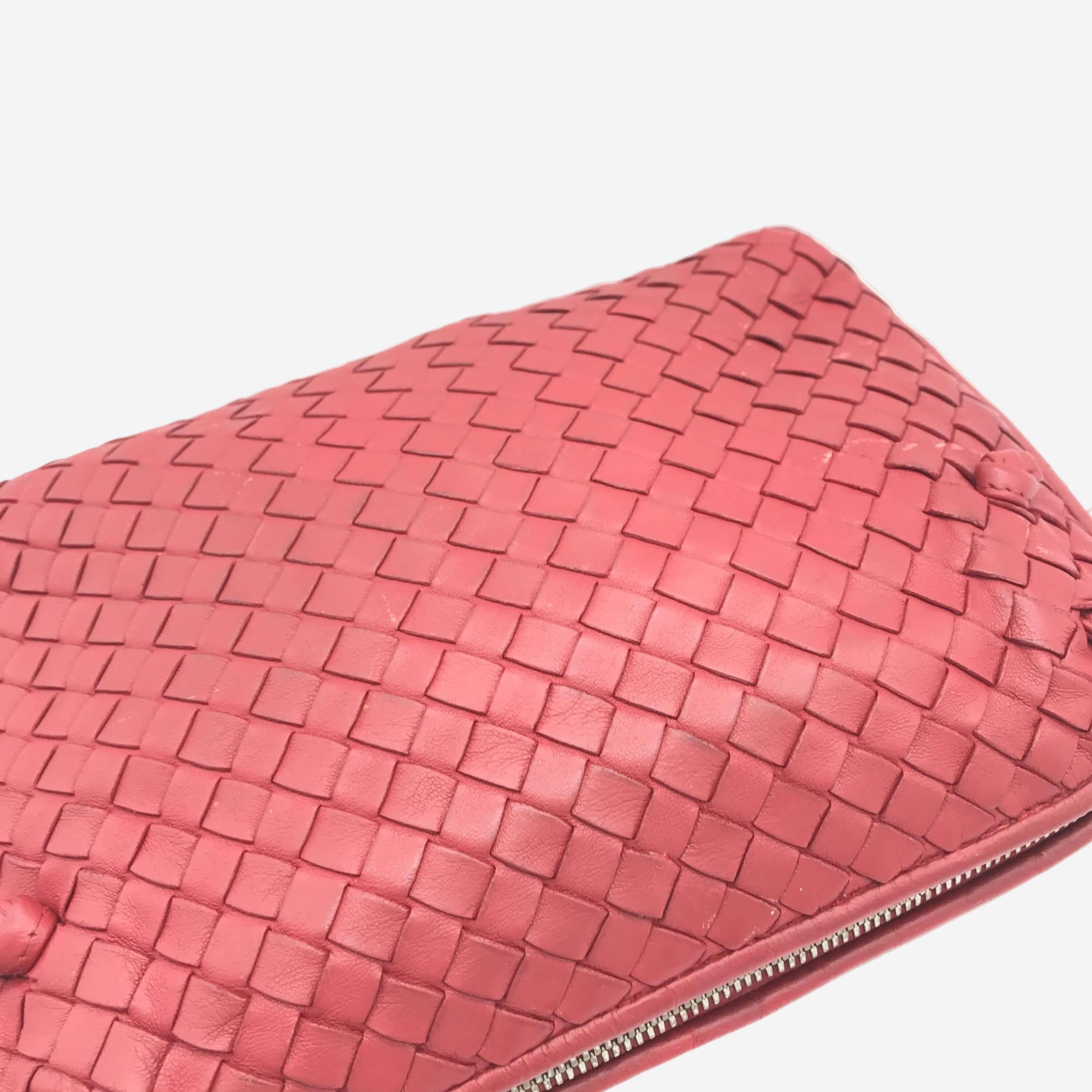 Red Intrecciato leather crossbody bag Cross-body bags Bottega Veneta 