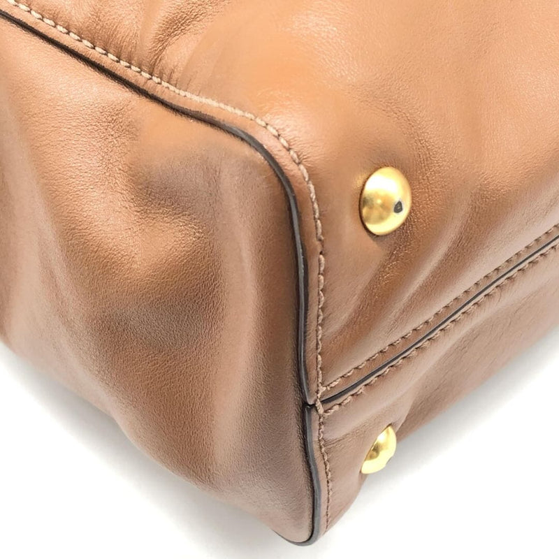 Brown Vitello Shopping tote bag Tote Bags Miu Miu 
