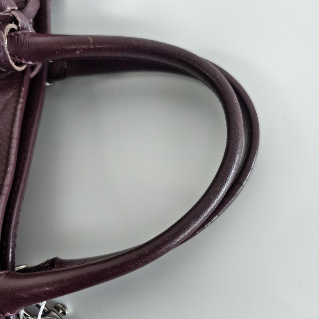 Burgundy Papier Zip Around mini tote Tote Bags Balenciaga 