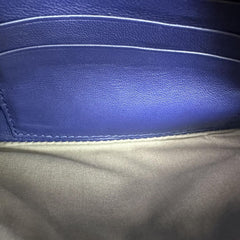 Blue Intrecciato leather crossbody pouch bag