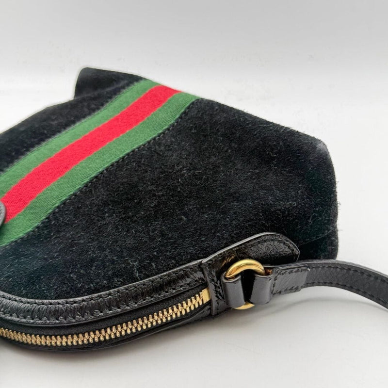 Black suede Ophidia shoulder bag Shoulder bags Gucci 