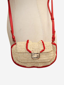 Fendi Neutral crochet crossbody bag