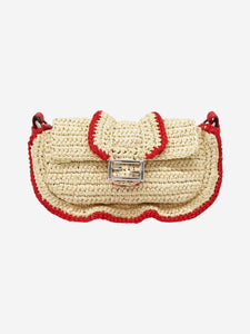 Fendi Neutral crochet crossbody bag