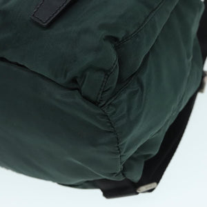 Prada Dark green nylon backpack