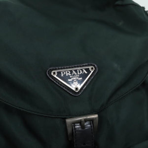 Prada Dark green nylon backpack