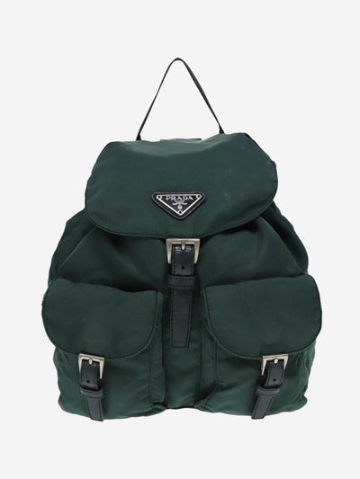 Dark green nylon backpack Backpacks Prada 