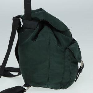 Prada Dark green nylon backpack